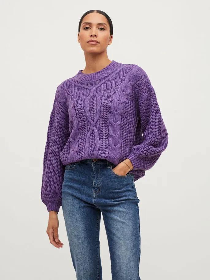 Meriah Knitted Jumper (Purple)